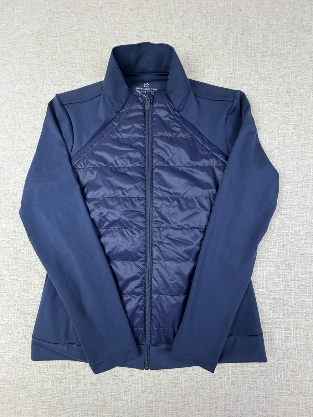 Southern Tide Hybrid Jacket Women’s Medium Navy Quilted Insulated Full Zip